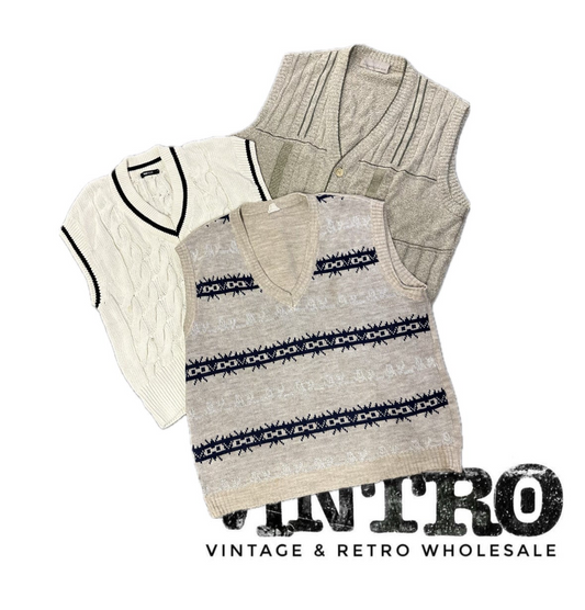 Vintage Sweater Vests 30pcs