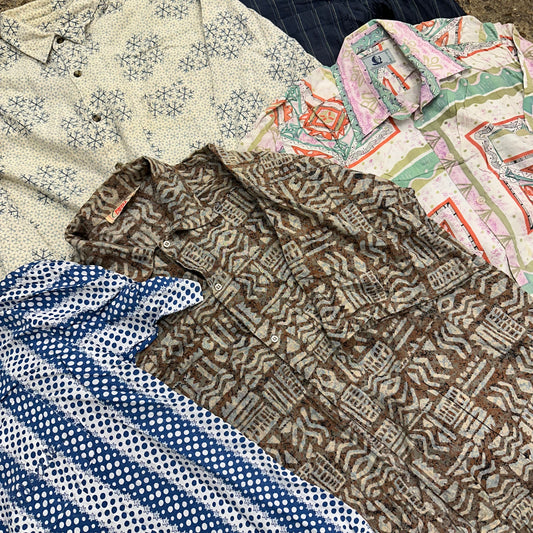 Patterned Vintage Shirts 40pcs